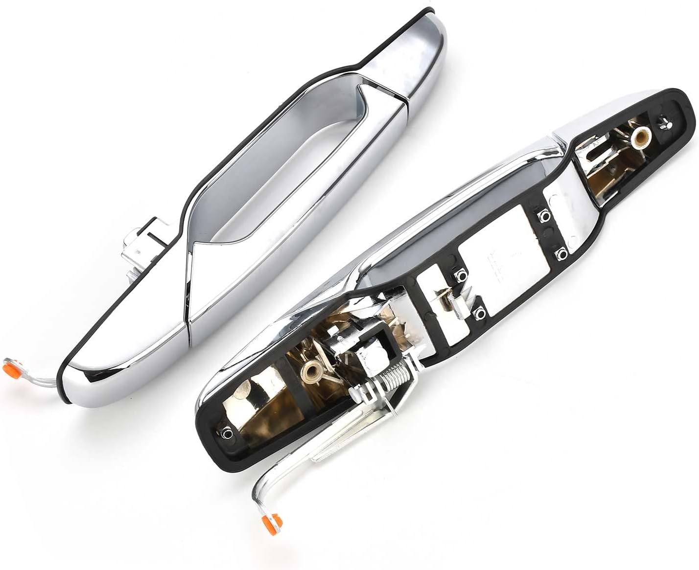 Exterior Chrome Door Handle 4 PCS Front Rear Driver & Passenger Compatible with 2007-2014 Cadillac Escalade Chevy Avalanche Silverado Suburban GMC Sierra Yukon OE # 22738722 22738721 20828258
