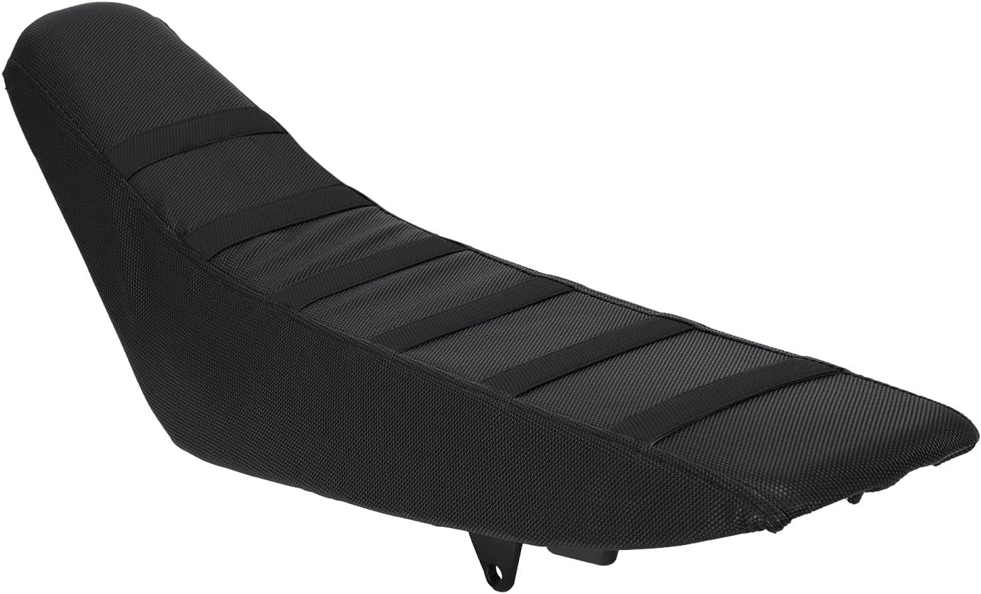 Universal Electric Dirt Bike Seat Cover Striped Soft for Tuttio Tutti Tutto Yozma in 10 ETM RTR Lite Strike VIPOOO Valtinsu Off Road Motorcycle (Black)