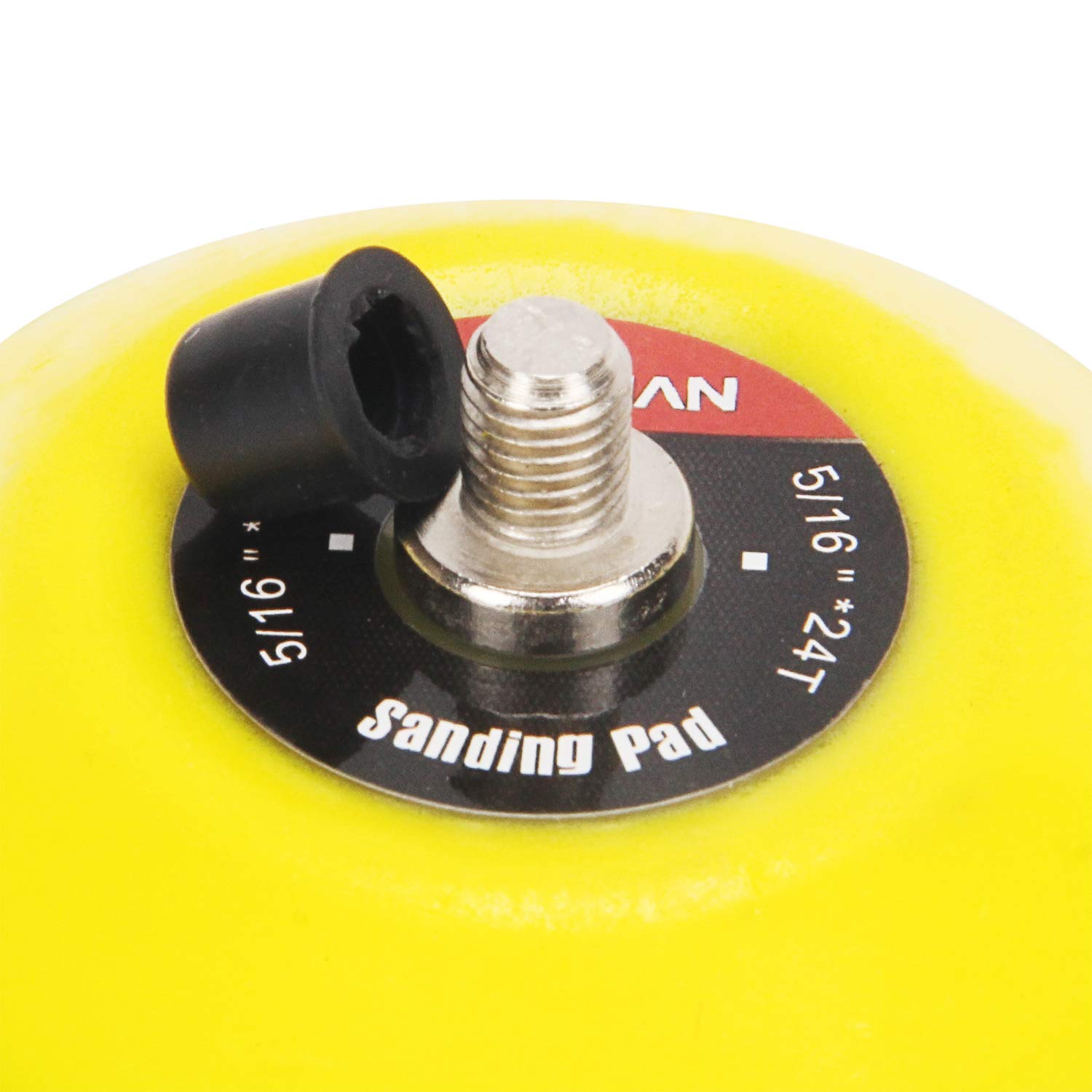 CASOMAN 3-Inch Dual-Action Hook & Loop Fastener Flexible Backing Plate 3"/ 75mm Polishing Pad with 5/16"-24 Threads, 4 PCS Set