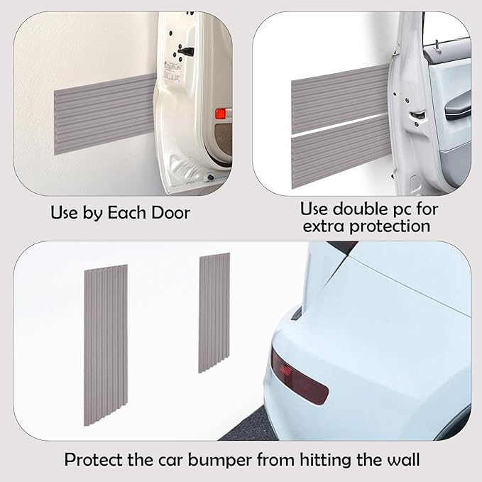 RUBBER BOND Garage Wall Protectors - 4in x 10ft Strong Self-Adhesive Rubber - Image 5