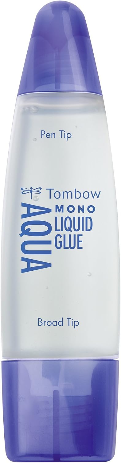 tombow pt-wtc-10p liquid aqua glue extra strong with, close-up detail