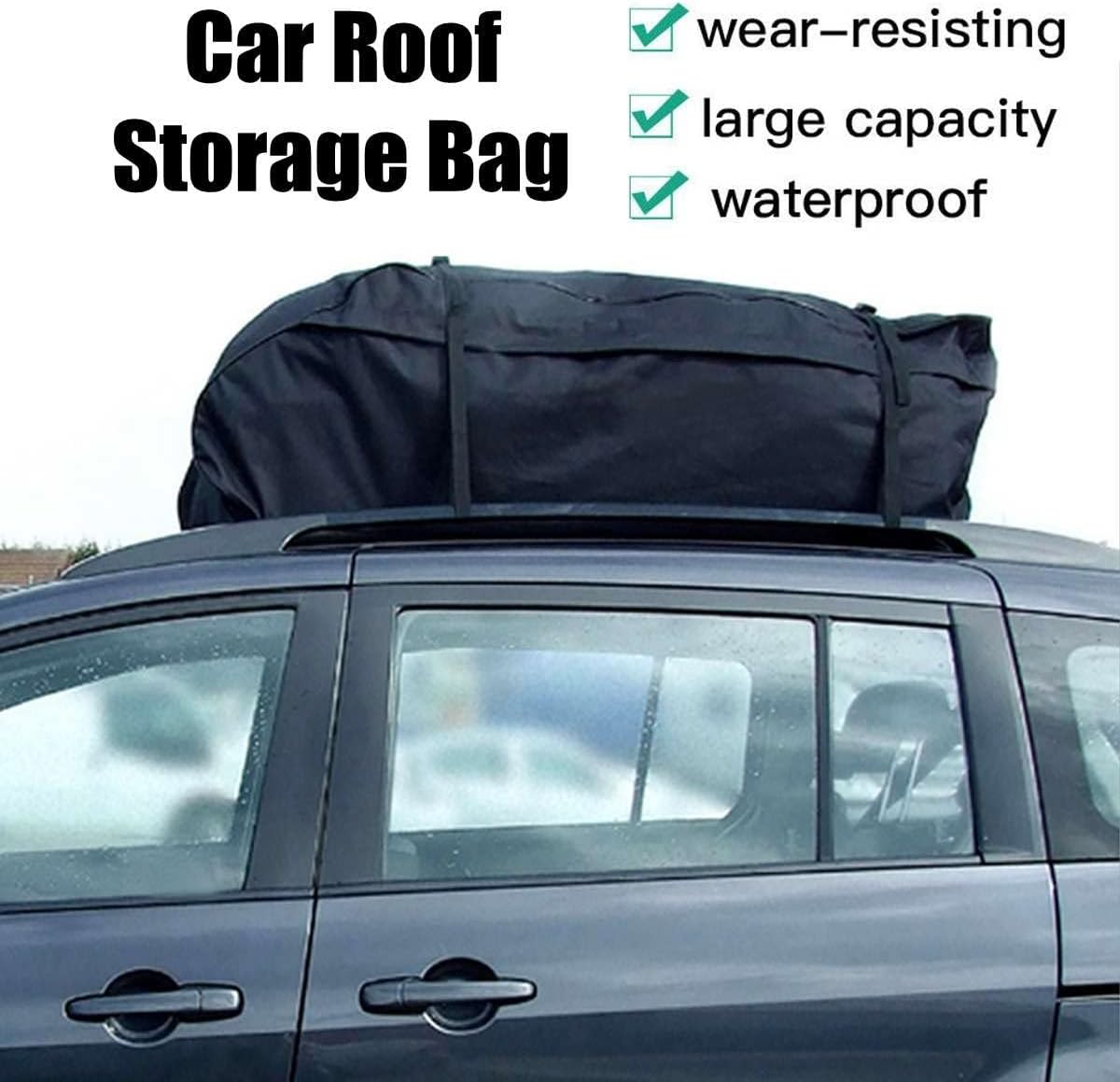 Car Cargo Roof Bag 600D Waterproof Luggage Travel Basket Top Rack Universal