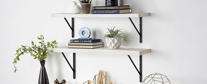 8 Pack L22 x H 12" Black Heavy Duty Shelf Brackets - Image 7