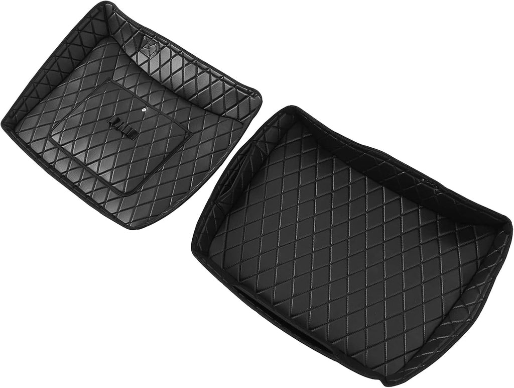 SLMOTO Motorcycle Chopped Tour Trunk Carpet Liner Fit For Harley Touring Road King Glide Electra Glide Street Glide 2014-2023 Black
