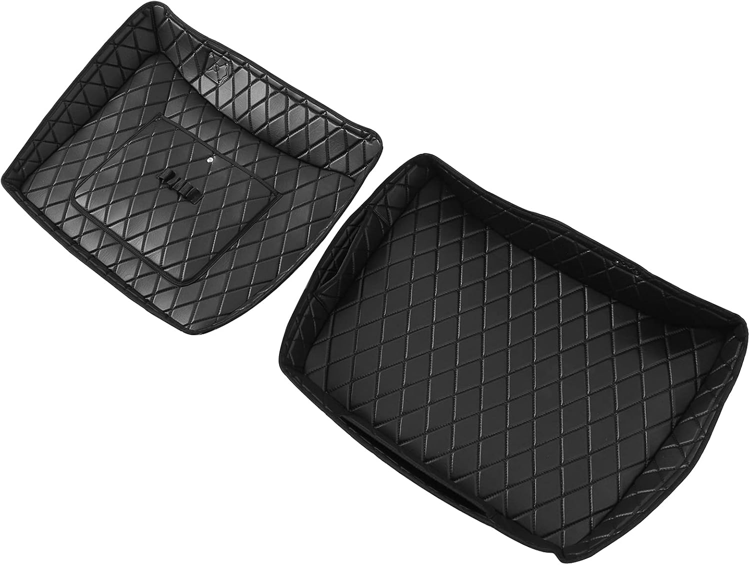 SLMOTO Motorcycle Chopped Tour Trunk Carpet Liner Fit For Harley Touring Road King Glide Electra Glide Street Glide 2014-2023 Black