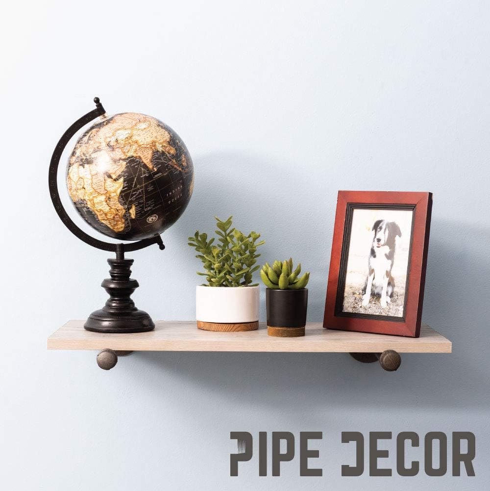pipe decor industrial shelf brackets – set of, package contents