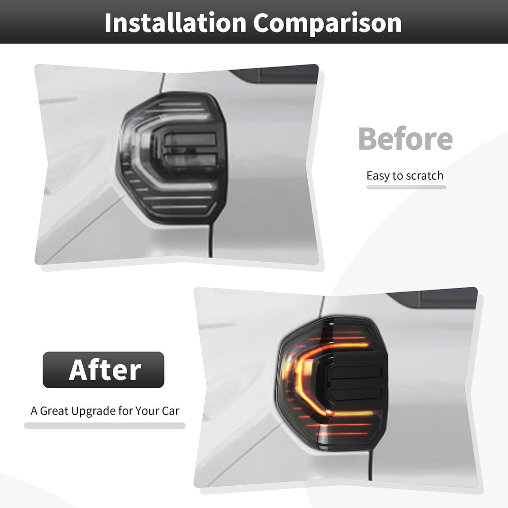 CheroCar Smoked Black Tail Light Cover Guard Trim Replacement TailLight Cover...