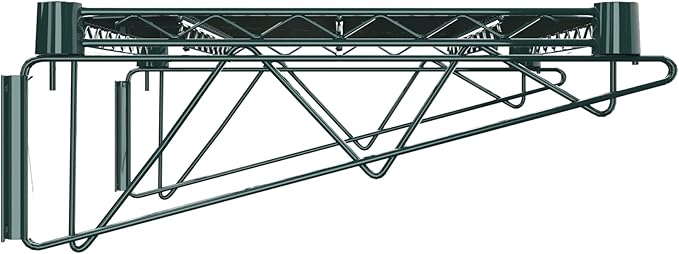 18" x 24" Green Epoxy Wire Wall Mount Shelf - Image 4
