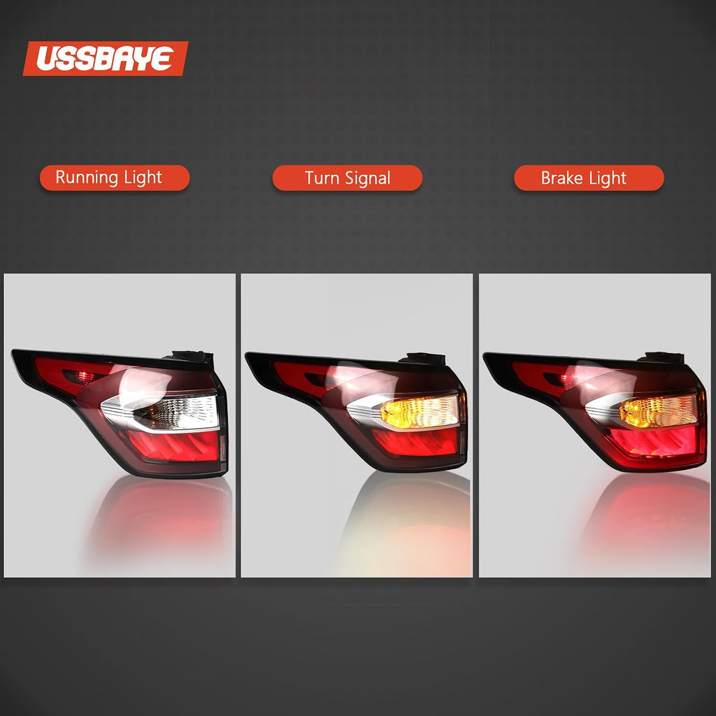 Tail Light Compatible with 2017 2018 Ford Escape S SE SEL Titanium Left | Rear Taillights with Bulb and Harness Driver Side Tail lamp Assembly OE: GJ5Z13405C