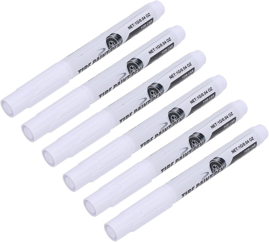 Brrnoo Tire Paint Marker White Long Lasting Tire Lettering Precise Outline for Car Tires
