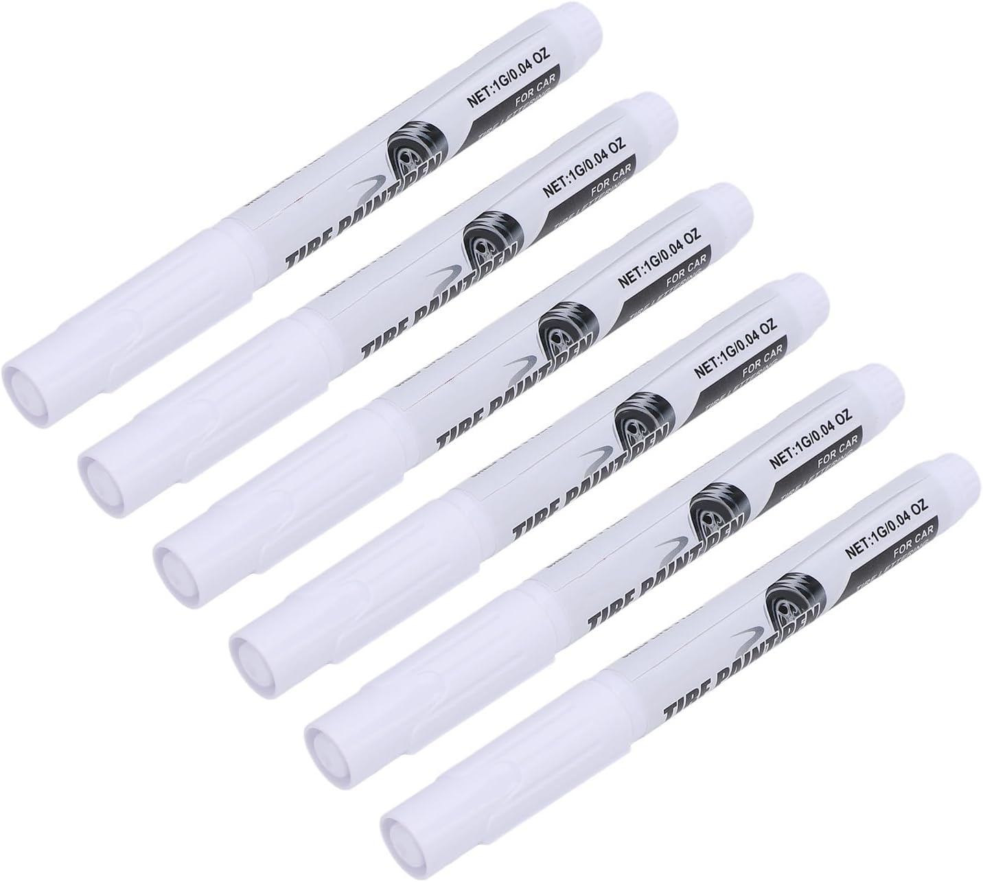 Brrnoo Tire Paint Marker White Long Lasting Tire Lettering Precise Outline for Car Tires