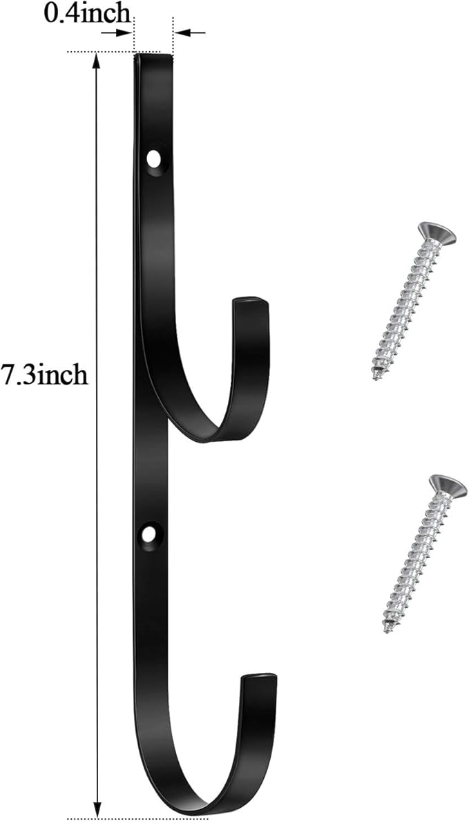 6 Pieces Pool Pole Hook Hanger Swimming Metal Brackets Pool Hook - Image 3