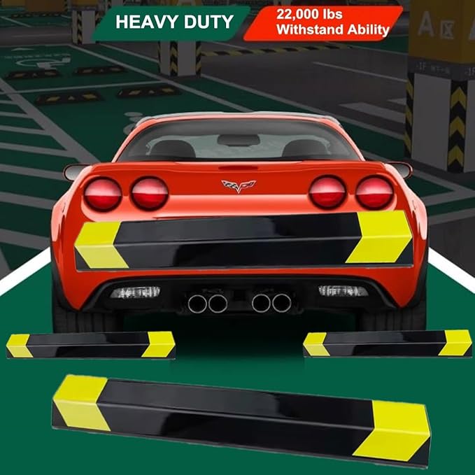 18" Heavy Duty Parking Aid for Garage, Car Parking Stopper for Garage 2 Pack - Image 6