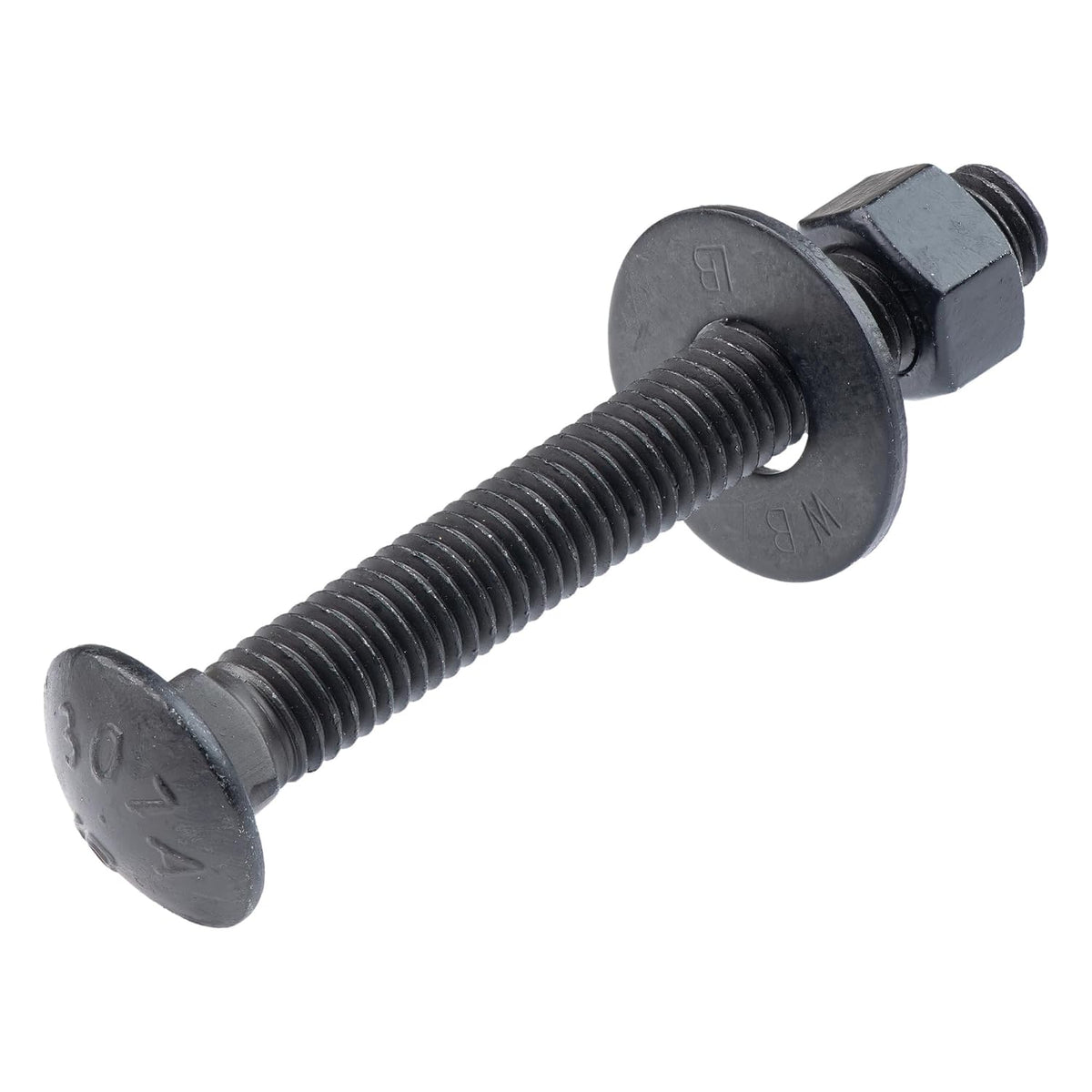 1/2 in. x 3-1/2 in. black carriage bolt, main product view