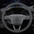 New Nappa Leather car Steering Wheel Cover, Universal 15 inch Black by HAOTULE