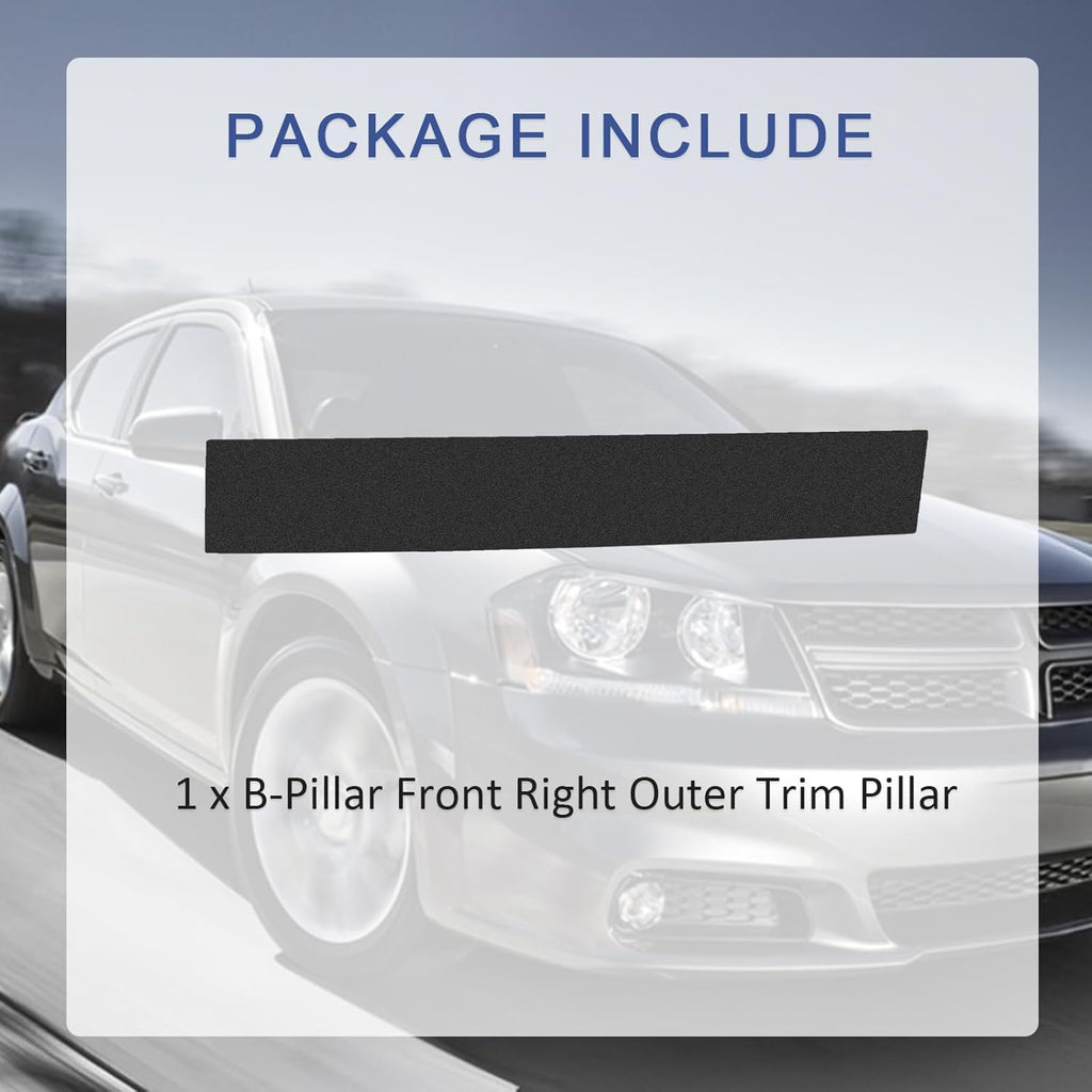 B-Pillar Side Molding Windshield Door Outer Trim Right (Passenger Side Replacement for 2008-2016 Chrysler Town Country,2008-2020 Dodge Grand Caravan Replaces 926-445 5020664AA 5020665AC