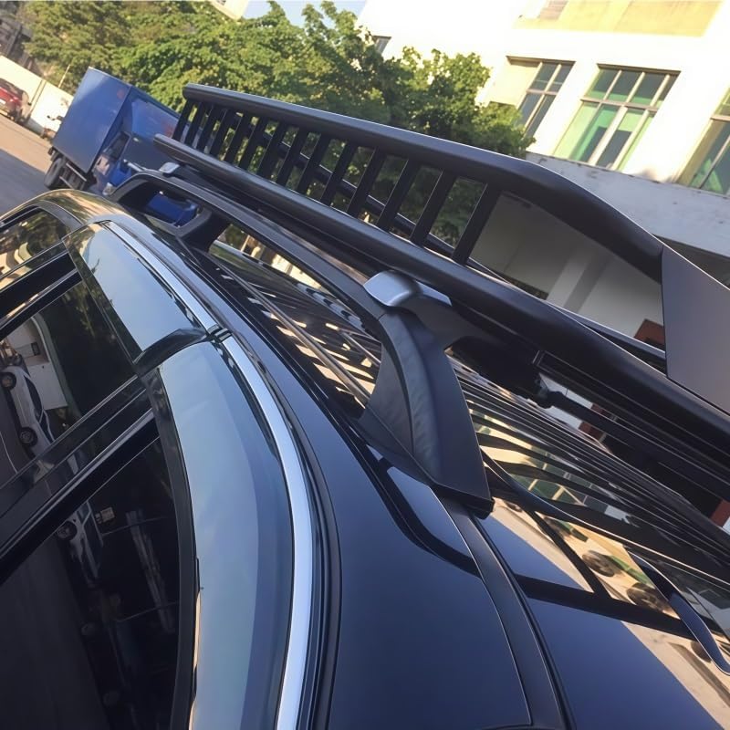 Car Roof Basket Roof Rack Cargo Basket Set Car Top Luggage Holder Car Luggage Carrier Universal Black Steel Top Cargo Carrier Rooftop Cargo Carrier Luggage Rack