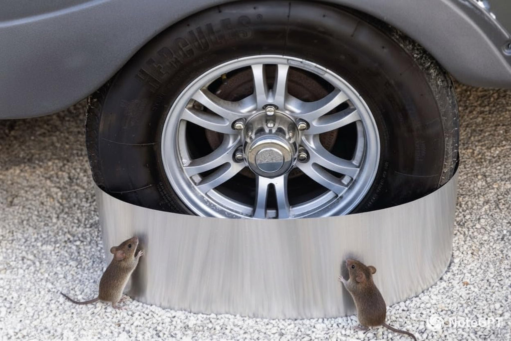 Stop Mice from Getting in Your Camper and RV. Mouse D-Fence™ Tire Guards Protect Your Camper, RV, and Travel Trailer from the Damage Caused by Mice.