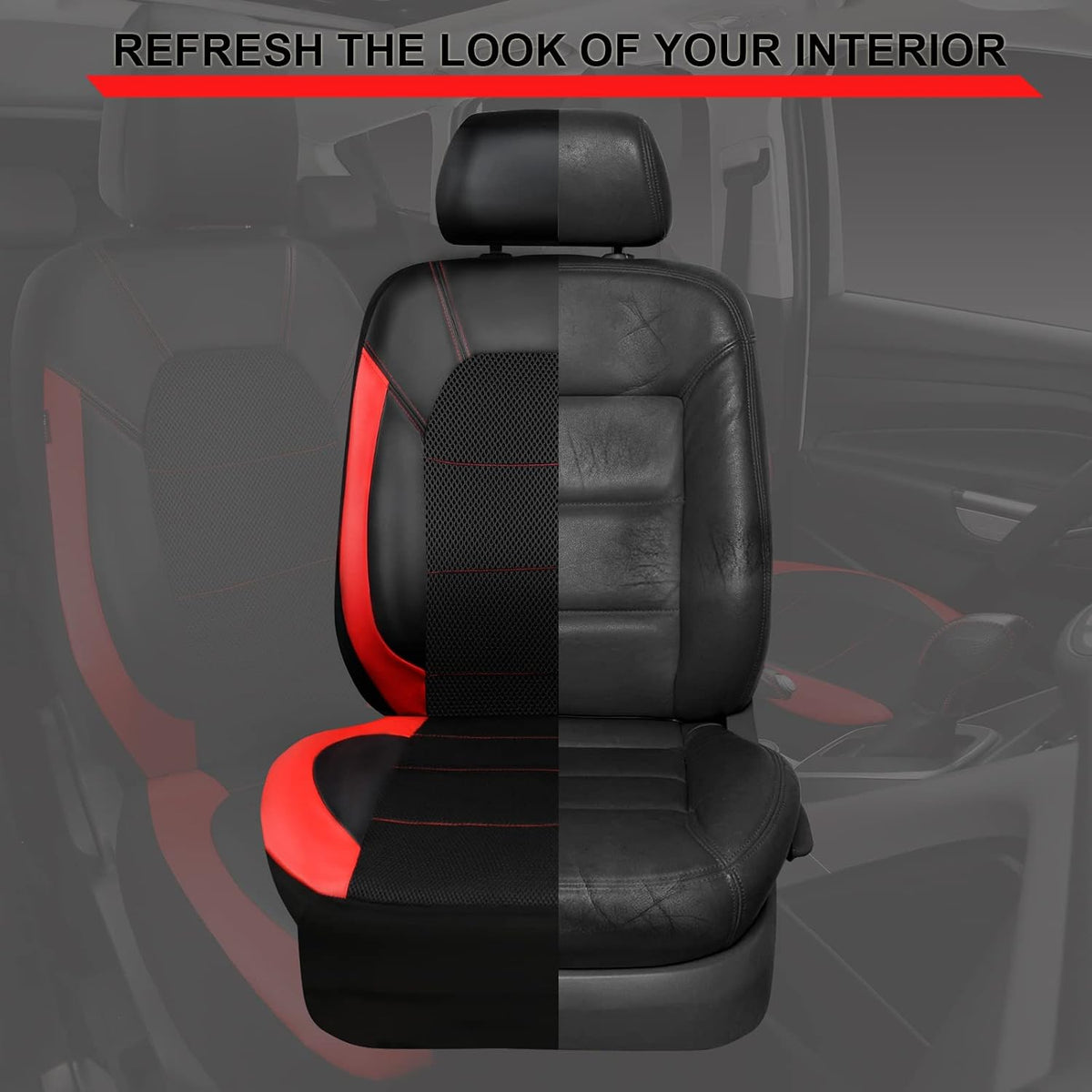 car pass universal leather car seat covers sport, side view