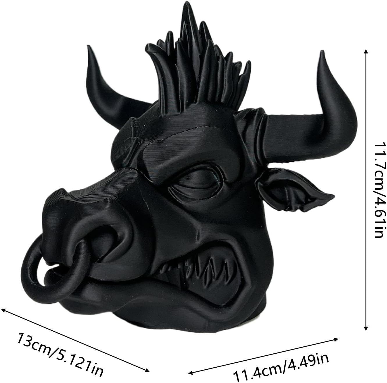 Funny Bison Guard, Waterproof Towing Plug, 5.12x4.49in Hitch Cover with Rubber Base, Weatherproof Receiver Cap, Vehicle Ornament with Animal Shape, Trailer Accessory for Truck and RV
