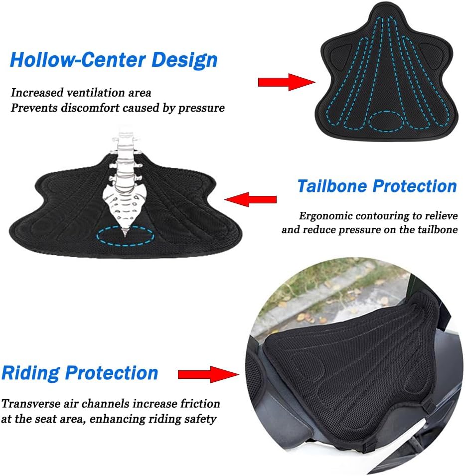 Motorcycle Seat Cushion for Triumph Speed Twin (2019-2025), Upgraded Breathable Pad Absorbing Non-Slip Rider Comfort Motorcycle Seat Cover,Model A