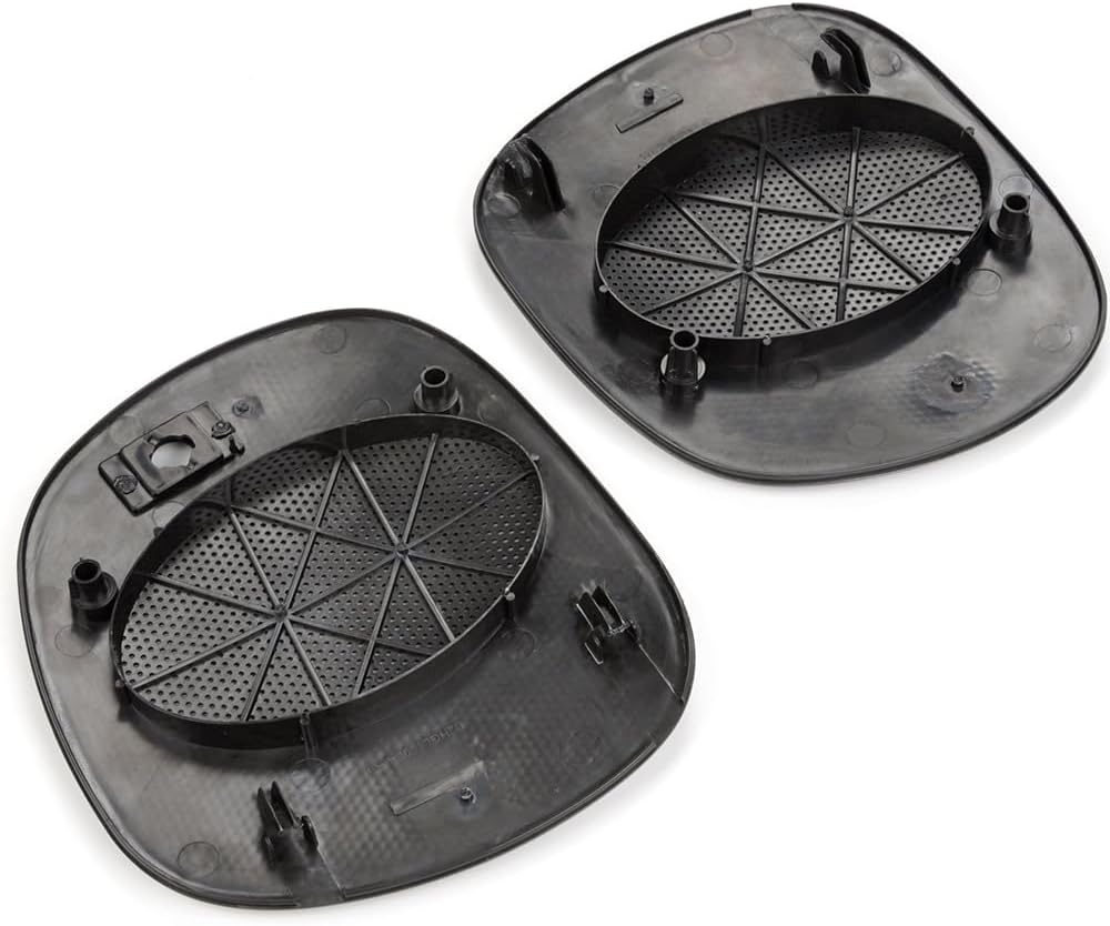 GRAND ORANGE 2PCS Front Speaker Grille Covers Compatible with Chevy Blazer S10 1998-2005, Fit Chevy S10 Pickup 1998-2004 Left & Right Black, 15046441 15046442
