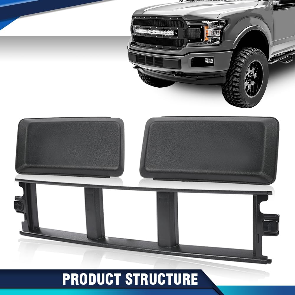 PIT66 Front Bumper Cover Lower Grille Trim Panel Fit Ford F150 2018-2020 | Lower Panel Compatible With Ford F150 2018 2019 2020, Black ABS Plastic, Replaces JL3Z17B968BB