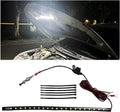 Car Under Hood LED Light Strip, 15Inch 12V 21 SMD 5050 Waterproof Vehicle Engine Bay Lights Bundle Kit with Automatic On/Off, Auto Underhood Work Lamp, Universal for SUV RV Truck