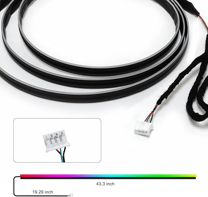 Dreamcolor Acrylic Interior Car LED Strip Light 43-inch, which fit - Image 2