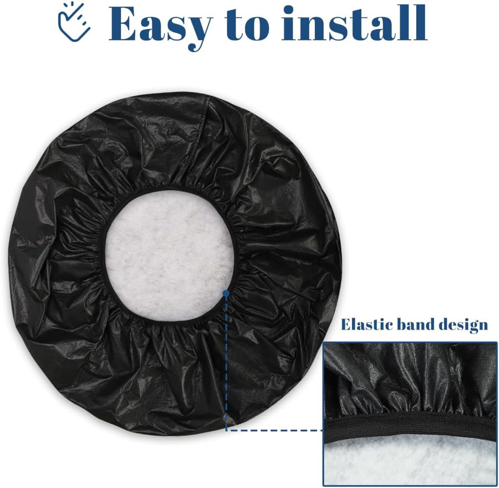 Ethnic Yin Yang Elastic Tire Covers Rv Spare Tire Covers Trailer Tire Covers Made of Various Vehicle Types Including Campervans Trucks Trailers SUV Waterproof Sunproof Dustproof 16inch