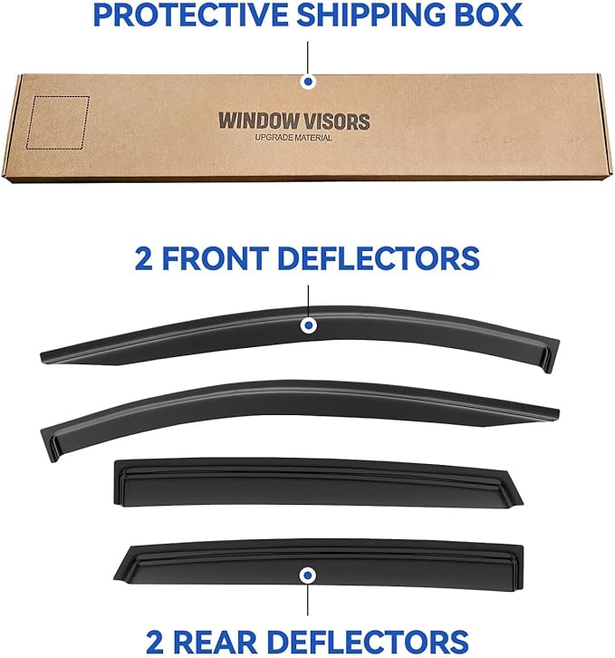 Window Visors Rain Guards for 2020-2025 Ford Escape, Out-Channel Window Vent - Image 5
