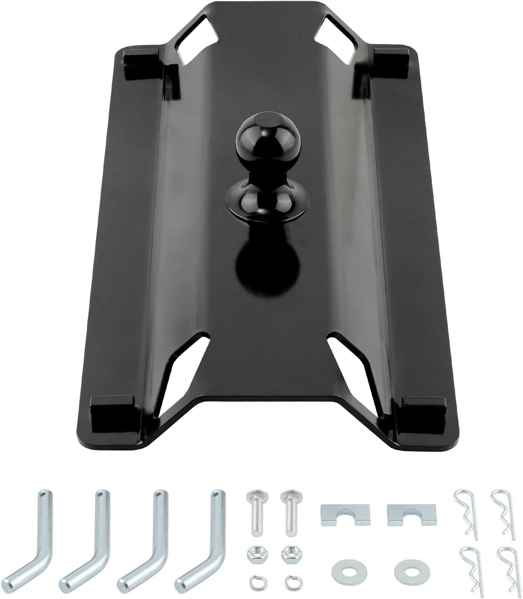 maXpeedingrods Gooseneck Plate for Fifth Wheel Rails with 2-5/16 inch Ball, Gooseneck Ball Plate for Standard Pickup Truck Bed Trailer Towing, 25000 LBS