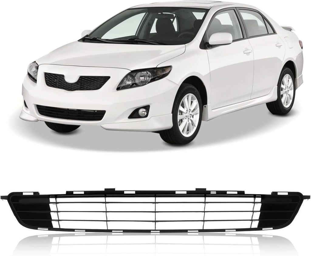 Perfit Liner Front Bumper Lower Grille Grill Compatible With 2009 2010 TOYOTA Corolla Direct Replacement Parts Primed Black TO1036111 5311202120