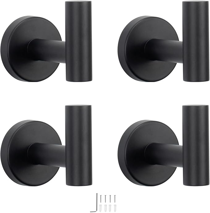 NearMoon Bath Towel Hooks- SUS 304 Stainless Steel Robe Hook Holder, Heavy Duty by NearMoon