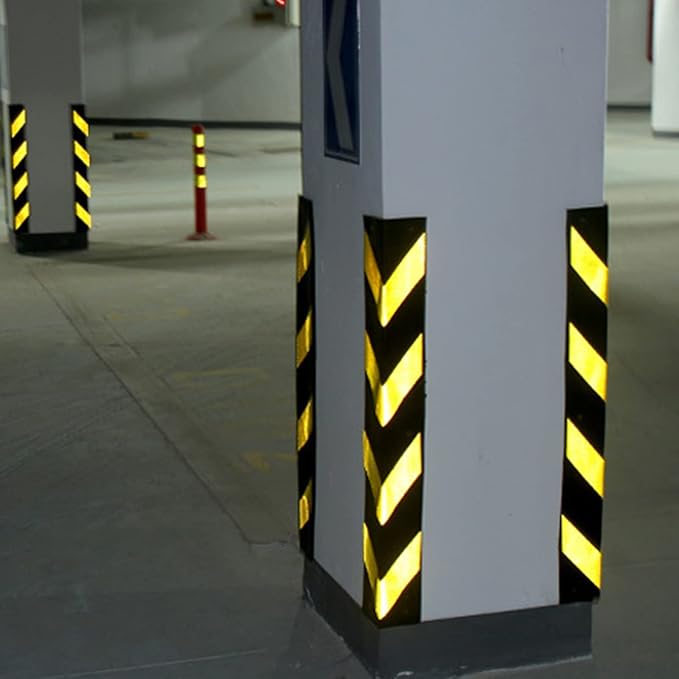 XPLKQXE Reflective Rubber Wall Corner Guard, Rubber Wall Protector Corner - Image 3