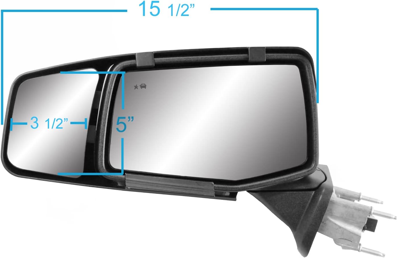 K SOURCE Snap & Zap 80930 Custom Fit Towing Mirror for 2019-2024 Silverado 1500, Sierra 1500, Patented