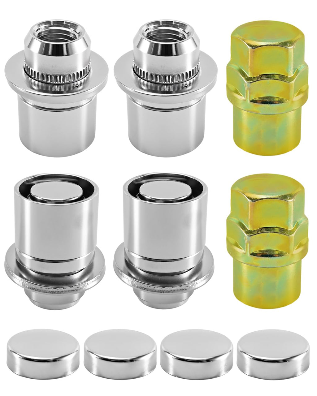 4 Pcs 12x1.5 Thread 1.47" Length Wheel Lock Nuts with 2 Zinc Keys Fit for Toyota Lexus Sedans Coupes Replace VPE-45700N2CH