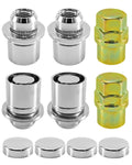 4 Pcs 12x1.5 Thread 1.47" Length Wheel Lock Nuts with 2 Zinc Keys Fit for Toyota Lexus Sedans Coupes Replace VPE-45700N2CH