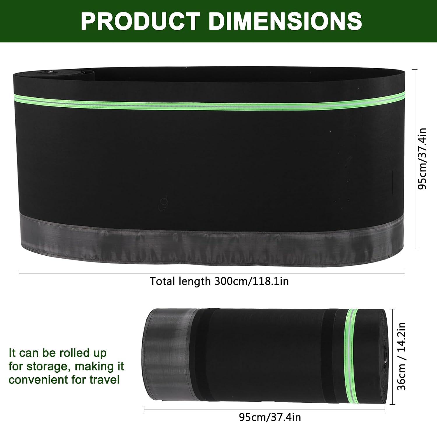 Generic Thick Mobile House Skirting Easy Installation Camper Skirting Waterproof 39.37ft Heightx85.3ft Length for Gardens Outdoor Use