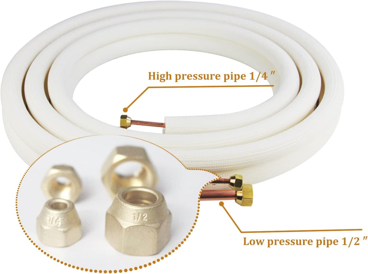 air conditioning copper tubing pipe extension set,100 ft, side view
