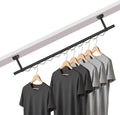 black closet rail hanging for wall mount, any-angle, main product view