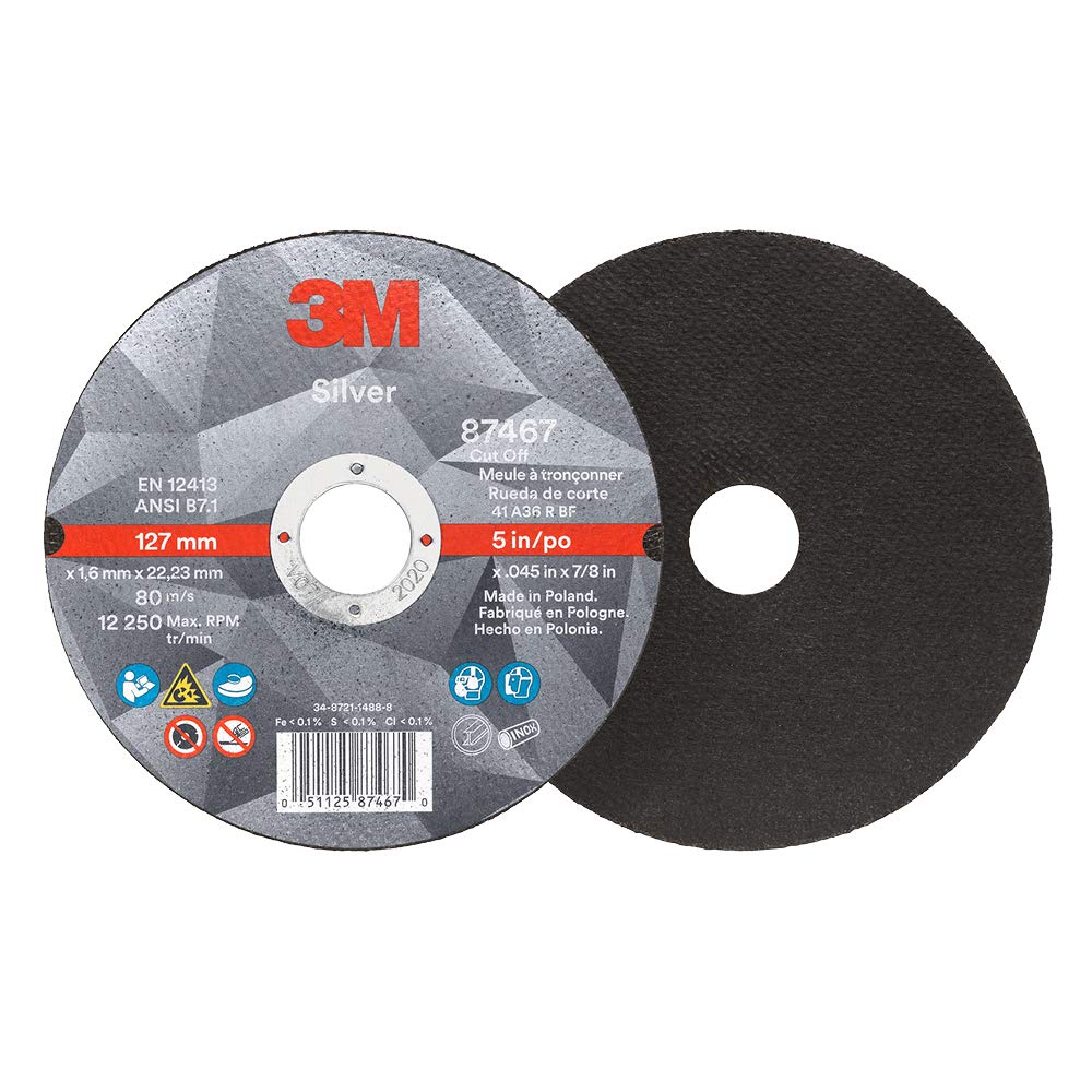 3m silver cut-off wheel, 87467, 36+, t1, 5, close-up detail
