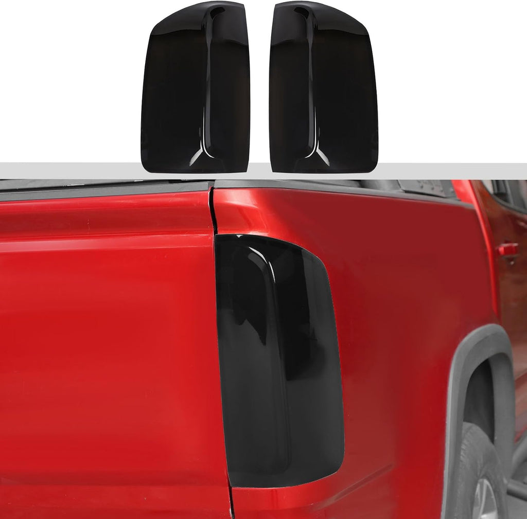 JWWY Smoked Taillight Rear Light Lamp Decor Tinted Darkened Taillight Cover Trim Fit for 2014-2022 Chevrolet Chevy Colorado Exterior Accessories 2PCS Blackened(Smoked)