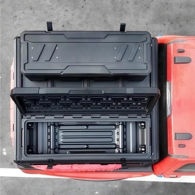 Sealed Pickup Truck Roof Storage Box Compatible for Pickup Truck Accessory for Off-Road Camping Car Storage Roof Rack Basket Cargo Carrier