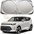 XHRING Windshield Sun Shade for Kia K5 2021-2026 Soul 2010-2025 Sportage 1995-2026 Optima 2011-2020 Seltos 2020-2027 Forte 2019-2026 Accessories, Car Window Sunshade Sun Visor Shield for Kia Rio