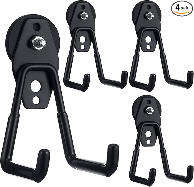 Landhoow Large Magnetic Hooks Heavy Duty Garage Magnet Hooks Strong Storage by Landhoow