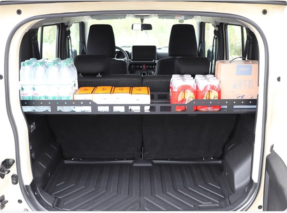 Alloy 20kg Load Rear Cargo Rack,Rear Trunk Cargo Basket for Suzuki Jimny 4-Door 5-Door 2023 2024 2025 2026 Interior Storage Rack Luggage Carrier Shelf