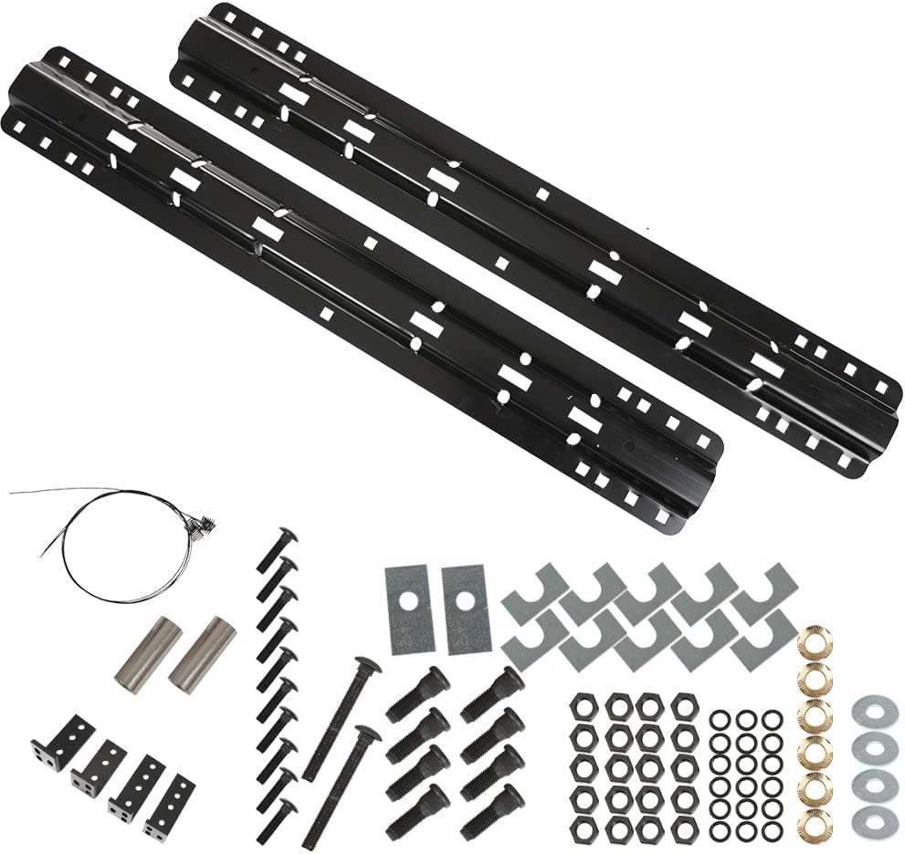 JY Performance Fifth 5th Wheel Trailer Hitch Mount Rails and Installation Kits for Full-Size Trucks