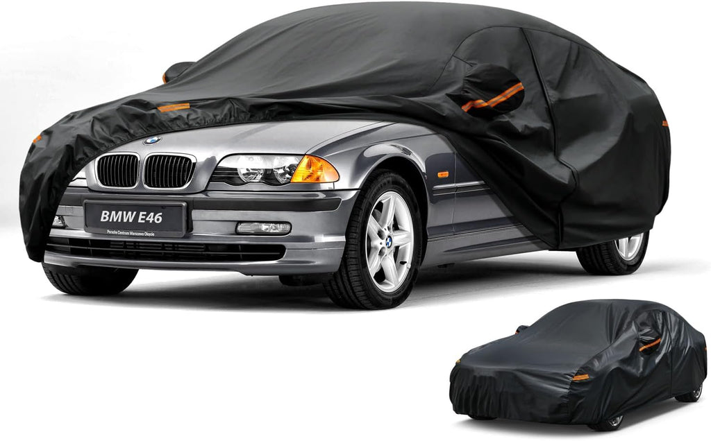 Kayme Car Cover Waterproof All Weather, Full Exterior Cover Outdoor Sun