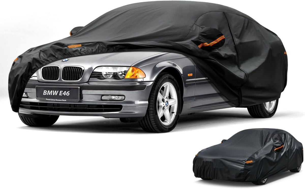 Kayme Car Cover Waterproof All Weather, Full Exterior Cover Outdoor Sun